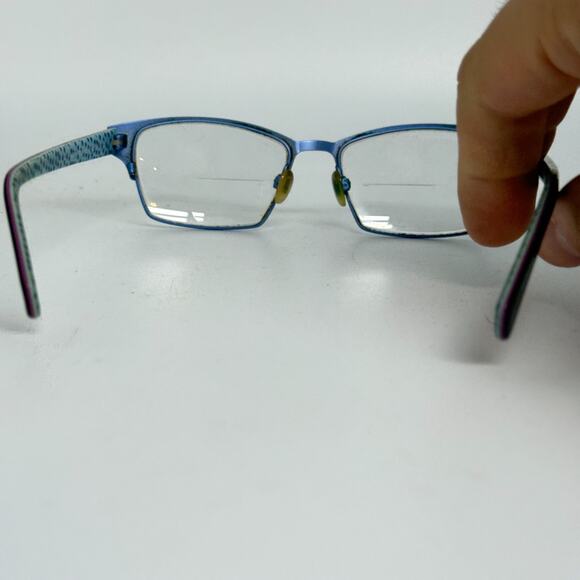 Lafont Issa & La Eyeglasses Frames Hanae 726 Matte Brown Blue 51-16-140 H19899 - Picture 3 of 7